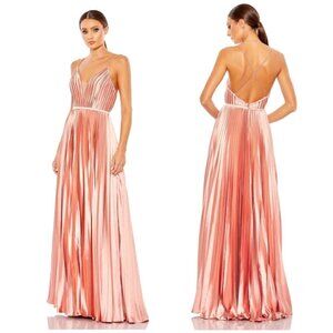 Mac Duggal Pink Pleated Gown